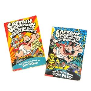 Captain Underpants Kids Books -2pk